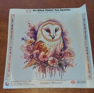 🆕️ Completed Floral Owl Diamond Painting